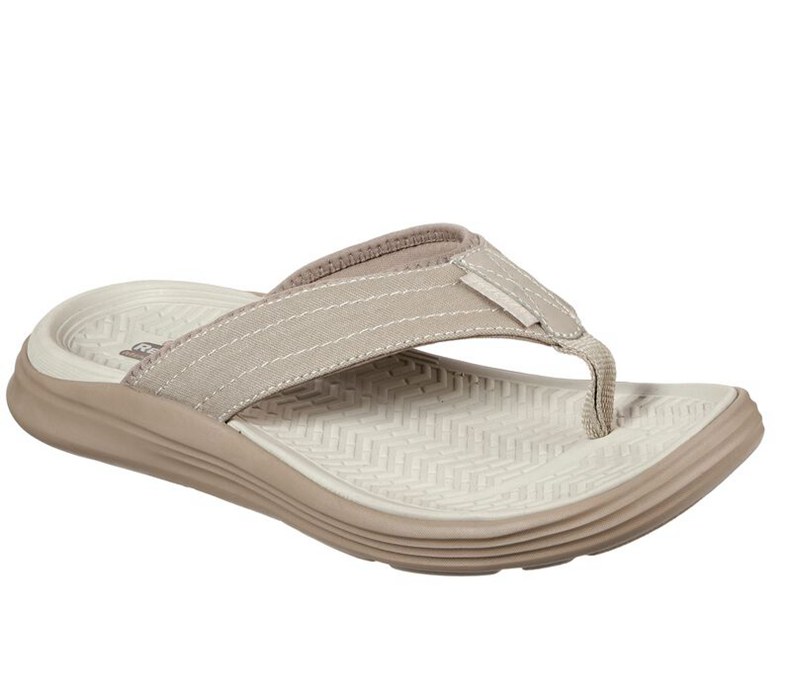 Skechers Herr Khaki Flip Flop - Relaxed Fit: Sargo - Reyon - Sverige (PYJIM-9531)